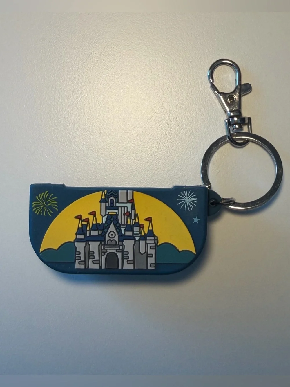 Disney Parks Cinderella Castle silicone AirPods Pro case with metal clip